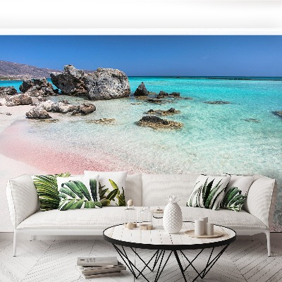 Papel de parede Mar de areia rosa