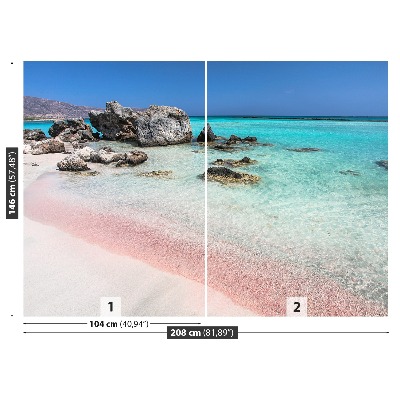 Papel de parede Mar de areia rosa