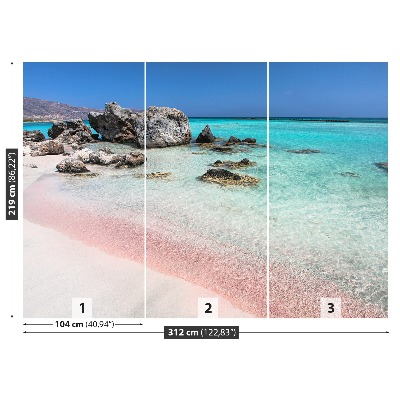 Papel de parede Mar de areia rosa