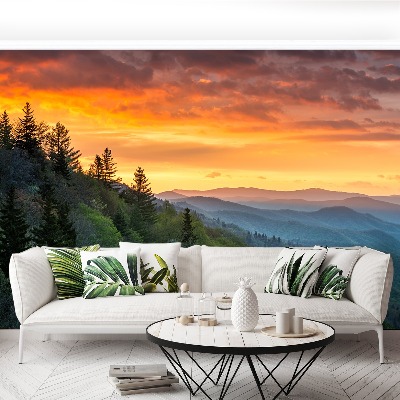 Papel de parede Nascer do sol nas montanhas