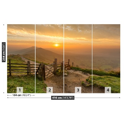 Papel de parede nascer do sol dourado