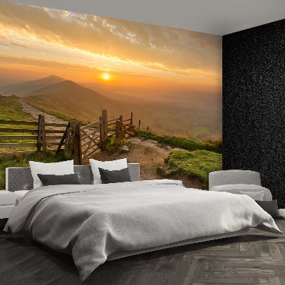 Papel de parede nascer do sol dourado