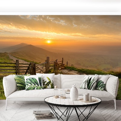 Papel de parede nascer do sol dourado