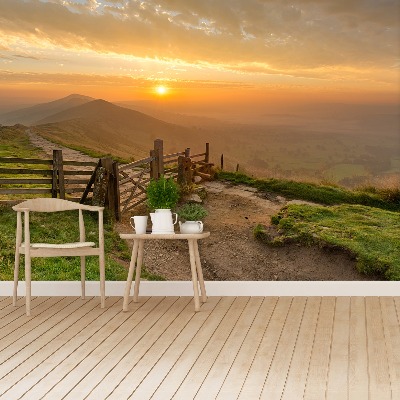 Papel de parede nascer do sol dourado