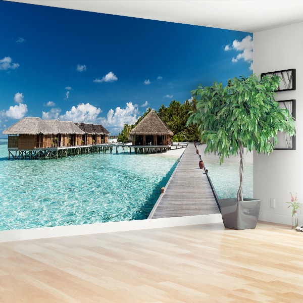 Mural de parede Praia das Maldivas