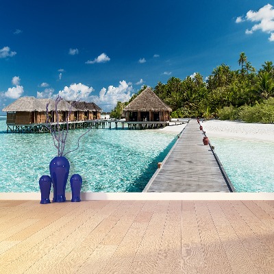 Mural de parede Praia das Maldivas
