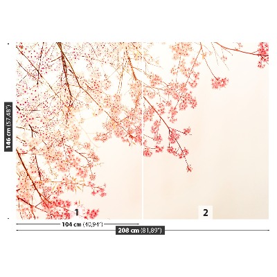 Papel de parede Ramo Vermelho