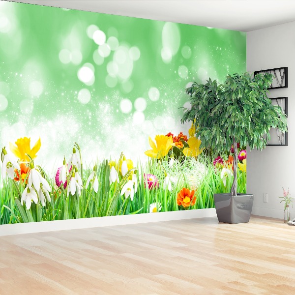Mural de parede flores de páscoa