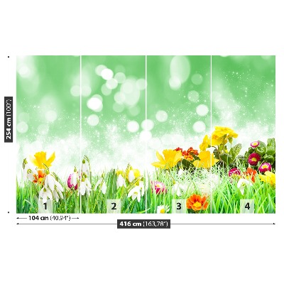 Mural de parede flores de páscoa