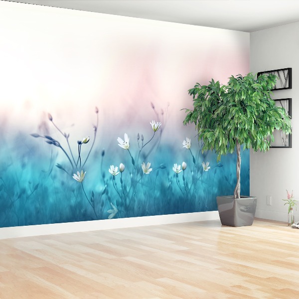 Mural de parede Flores silvestres brancas