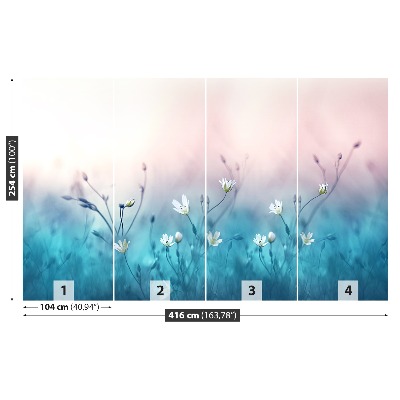 Mural de parede Flores silvestres brancas