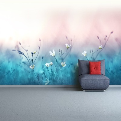 Mural de parede Flores silvestres brancas
