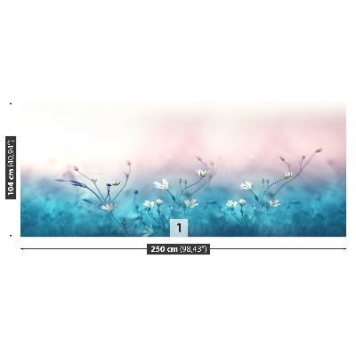 Mural de parede Flores silvestres brancas