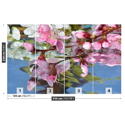 Papel de parede Água de flor de cerejeira