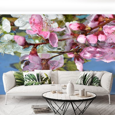 Papel de parede Água de flor de cerejeira