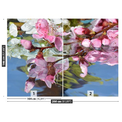 Papel de parede Água de flor de cerejeira