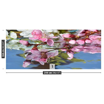 Papel de parede Água de flor de cerejeira