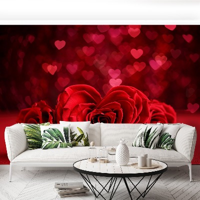 Mural de parede Coração de Rosas
