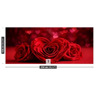 Mural de parede Coração de Rosas