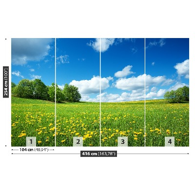 Mural de parede Dentes-de-leão amarelos