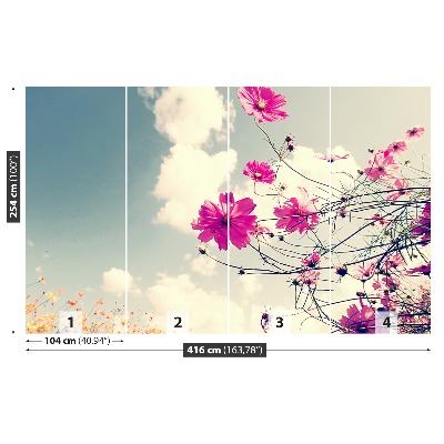 Mural de parede Flores cosmos