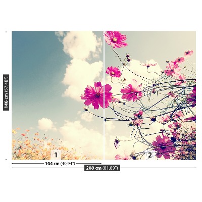 Mural de parede Flores cosmos