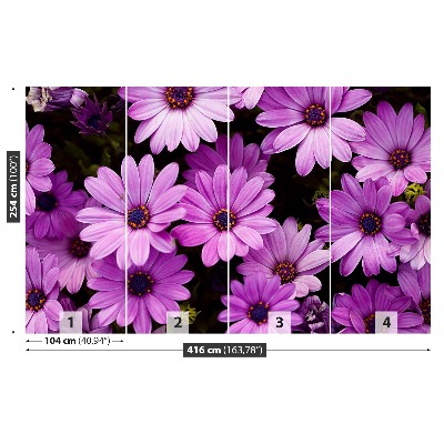 Mural de parede Flores roxas