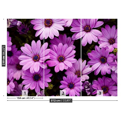 Mural de parede Flores roxas