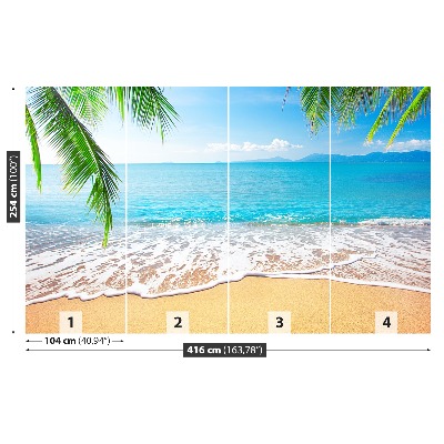 Papel de parede Palmeira e praia