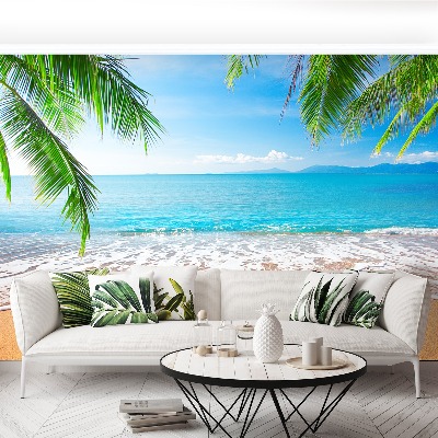 Papel de parede Palmeira e praia