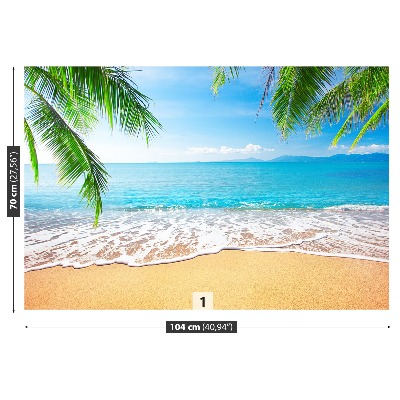 Papel de parede Palmeira e praia