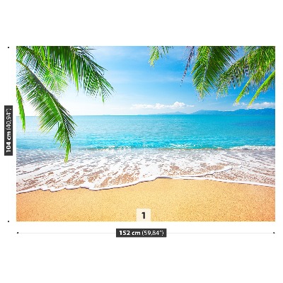 Papel de parede Palmeira e praia