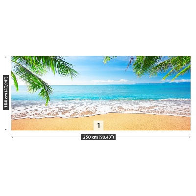 Papel de parede Palmeira e praia