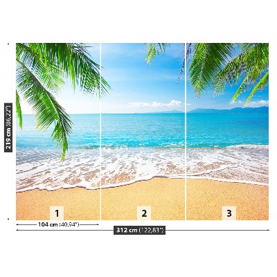 Papel de parede Palmeira e praia