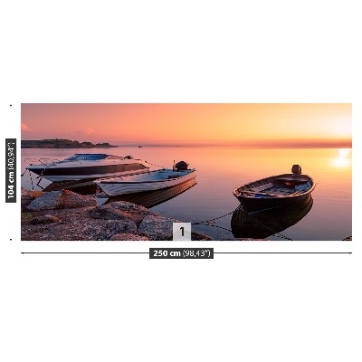 Mural de parede Barcos Sunrise