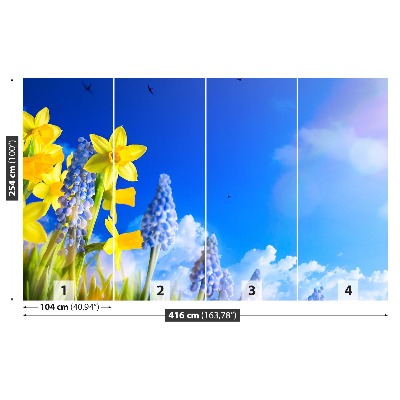 Mural de parede Narciso Azul