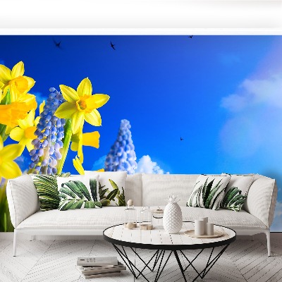 Mural de parede Narciso Azul