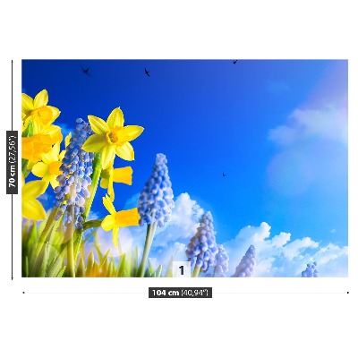 Mural de parede Narciso Azul