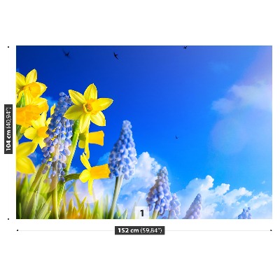 Mural de parede Narciso Azul