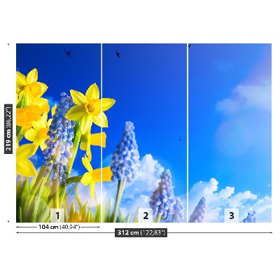 Mural de parede Narciso Azul