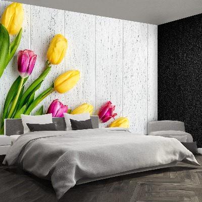 Papel de parede tulipas amarelas