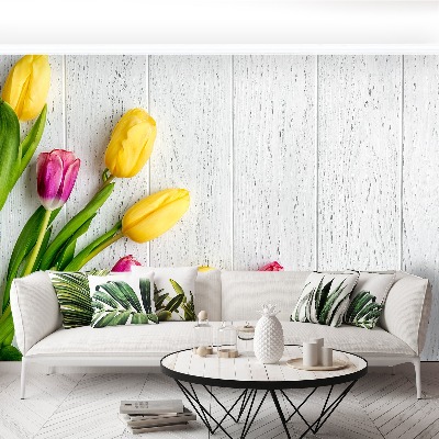 Papel de parede tulipas amarelas