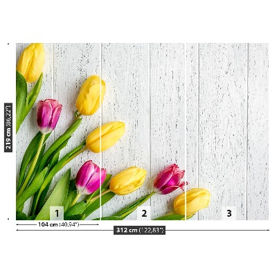 Papel de parede tulipas amarelas