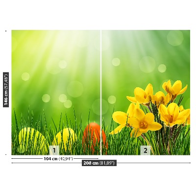 Mural de parede Açafrões da Páscoa