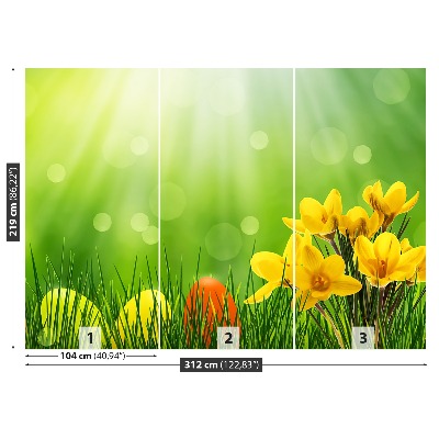 Mural de parede Açafrões da Páscoa