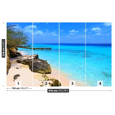 Papel de parede areia branca