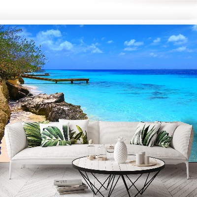 Papel de parede areia branca