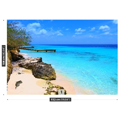 Papel de parede areia branca