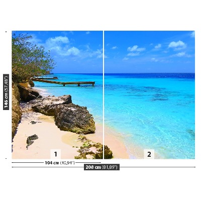 Papel de parede areia branca