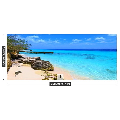 Papel de parede areia branca